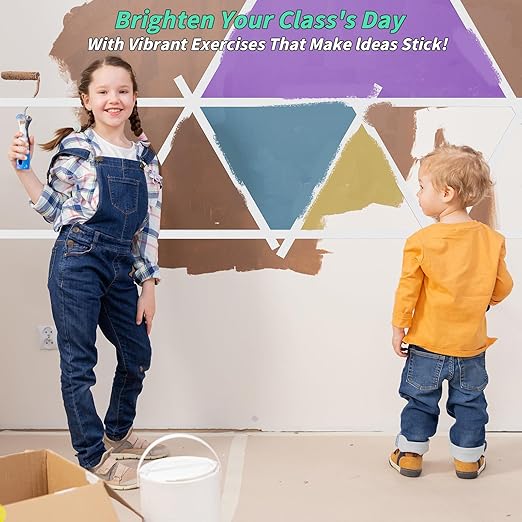 6 Rolls White Painters Tape Bulk 3 inch x 60 Yards, Total 360Yards, Painters Masking Tape No Residue Wall Painting Tape Artist Tape Trim Edge Finishing Tape for Wall Painting Decoration DIY Supplies