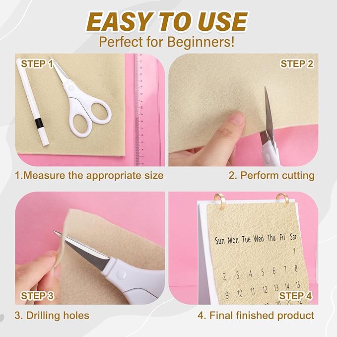 XSEINO 13 Rolls Khaki Felt Fabric,8"x35"(20.5x90cm) 1.4mm Thick Soft Felt Fabric Sheet for Crafts,Khaki Series Colors Soft Nonwoven Fabric,Fit for Decoration, Sewing, DIY Crafts