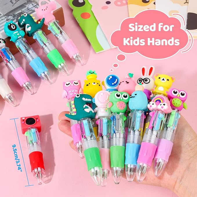 Mini Multicolor Pen in One, 60 Pack Cute Pens Bulk for Kids, Multi Color Fun Pen for Birthday Kids Party Favors Classroom Gifts Prizes