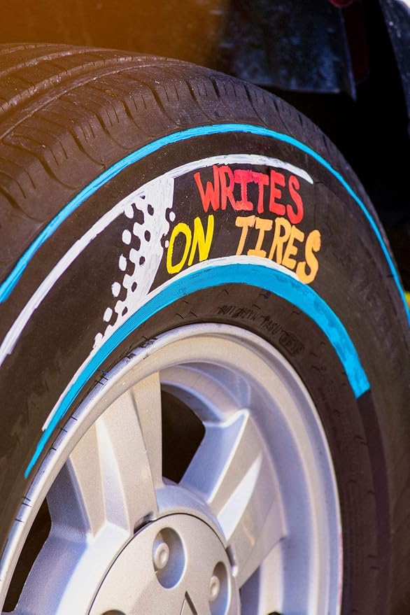 Window Markers for Glass Washable Car Window Paint Pen- Dry Erase Liquid Chalk Marker Car Decorations on All Surfaces, Tire, Windshield - Auto Marker, Autowriter, Rain Resistant (Yellow, Jumbo Tip)