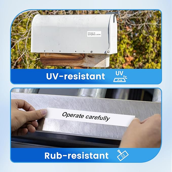 Label KINGDOM TZe-251 24mm 0.94” TZ Tape Compatible with Brother P Touch 1” Laminated White Label Maker Tape for PT D610BT D600 700 P710BT PTP750W, 4-Pack Tze251