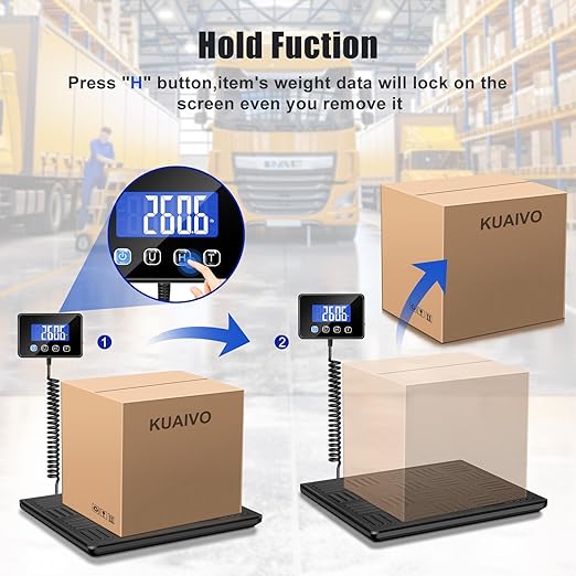 Shipping Scale, 660lbs Heavy Duty Digital Luggage Scale for Packages, 0.35oz High Accurate Postage Scale for Small Business, Warehouse, Home Use, Battery & Charging Cable Include