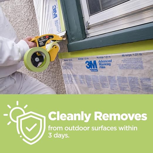 Scotch Rough Surface Painter's Tape 2060-48MP, 1.88 in x 60.1 yd (48mm x 55m), 3-Pack – Strong Adhesive, Clean Removal, Tear-Resistant Masking Tape, for Brick, Concrete, Stucco, Textured Surfaces