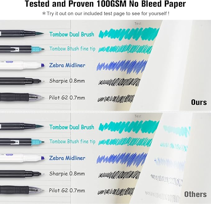 5 Pack College Ruled Notebook, 312 Numbered Pages Thick Notebooks Bulk, 100gsm No Bleed Paper Hardcover Leather Journal, Lined Journal Notebook Set for Women Men School Office, A5, Black