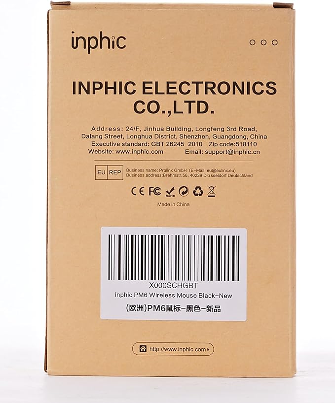 INPHIC Wireless Mouse Rechargeable, Upgraded Visible Battery, 2400 DPI, Silent Ergonomic Computer Wireless Mouse for Laptop, Mac, PC etc.