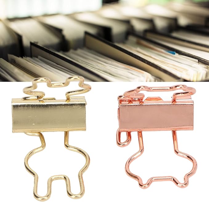 100pcs Binders Clips, Cute Cat Metal Binders Clips, Hollowed Cute Cat Shaped Metal Paper Clips for School Home Desk Organizers