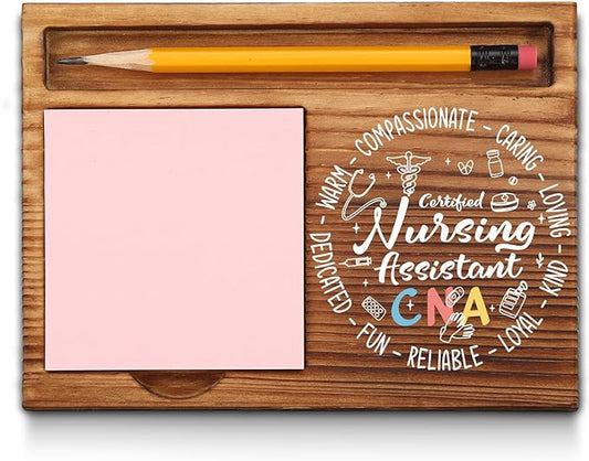 CNA Gifts, CNA Sticky Note Holder, Certified Nursing Assistant Appreciation Thank You Gifts, Certified Nursing Assistant Office Desk Decor Self-Stick Note Pad Holders GAA9