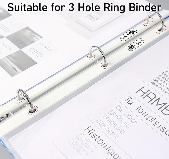 120 Pack Extra Heavyweight Plastic Page Protectors,8.5 x 11in Top Loading Sheet Protectors with Markers Notes, Reinforced 3 Hole Punch for Binders,Plastic Sleeves for Paper Protector Letter Size