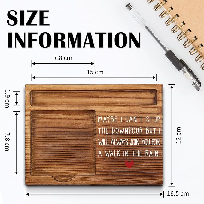 Maybe I Can't Stop The Downpour Friendship Sticky Note Holder, Friend in Need Gift, Tough Time Gift for Bestie, Sister, Friends, Coworker, Self-Stick Note Pad Holders WPP30