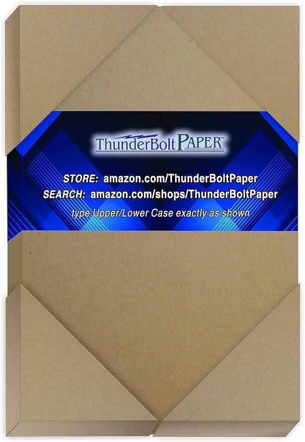 100 Sheets Chipboard 24pt (Point) 4 X 6 Inches Light Weight Photo Card Frame Size .024 Caliper Thi ckness Cardboard Craft Packaging Brown Kraft Paper Board