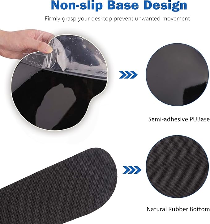 ARTSO Large Mouse Pad and Keyboard Wrist Rest, Ergonomic Mouse Pad with Wrist Support, Non-Slip Desk Mat Protector for Office, Home -Blue Purple Cosmic Nebula