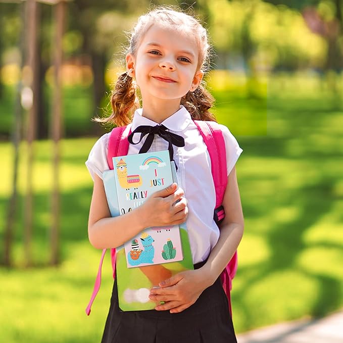 Xqumoi I Just Really Like Llamas Sticky Notes Set, 550 Sheets, Cute Cartoon Alpaca Self-Stick Notes Pads Animal Divider Tabs Bundle Writing Memo Pads Back to School Office Supplies Small Gift