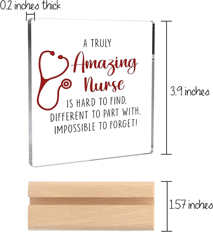 Nurse Gifts for Women, Thank You Gifts for Nurse Appreciation Gifts for Nurses Rn Nursing Student Gifts School Nurse Gifts Nurse Graduation Gift Ideas Clear Desk Decorative Sign