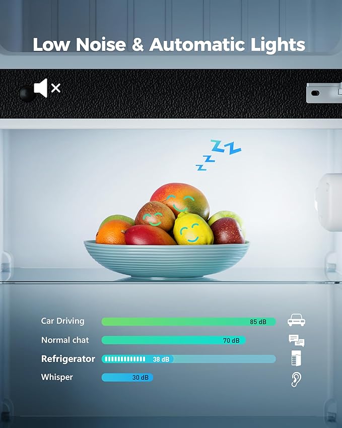 EUHOMY Mini Fridge with Freezer, 4.5 Cu.Ft Mini Refrigerator fridge, 2 door For Bedroom/Dorm/Office/Apartment - Food Storage or Cooling drinks, Black