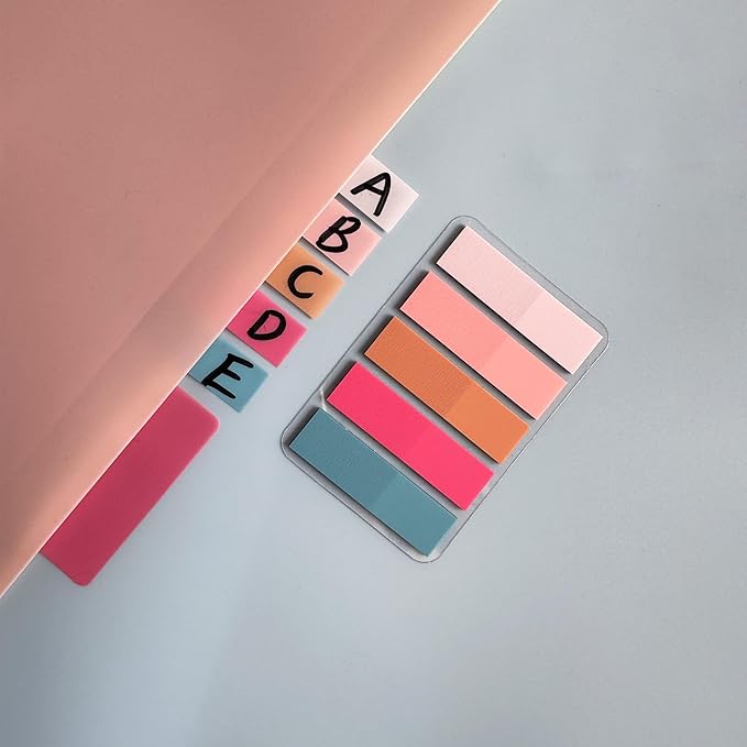 ELII 500 PCS Sticky Index Tabs 2 Inch Colorful Sticky Tabs for Notebooks, Page Markers Tabs for Binders