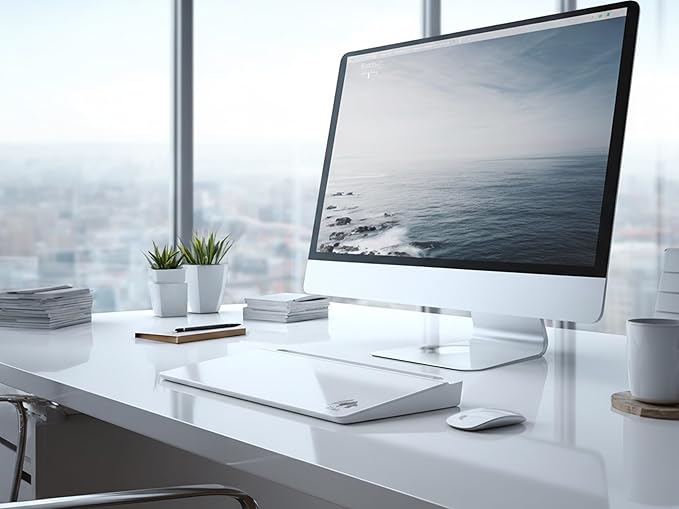 Small Desktop Whiteboard, Glass Dry Erase Board Computer Keyboard Stand Surface Pad with Drawer, Desk Organizer with Accessories for Office, Home, School, to-Do List Board