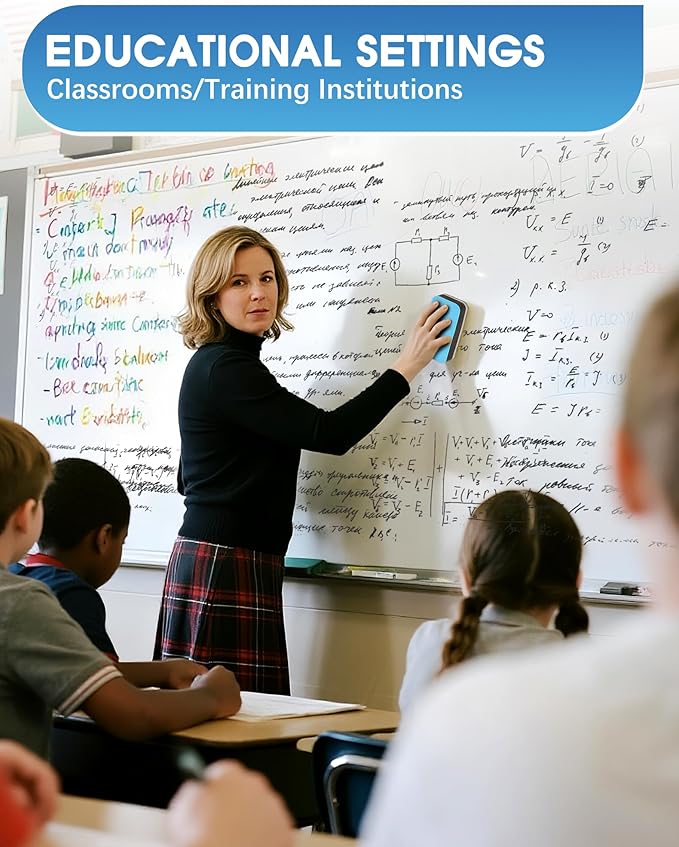 SFAIH Dry Erase Markers Chisel Tip with Magnetic Whiteboard Eraser, 36 Bulk 12 Assorted Colors White Board Markers for Teachers, Versatile Lines, 1s Quickly Dry, Perfect for Classroom and Office