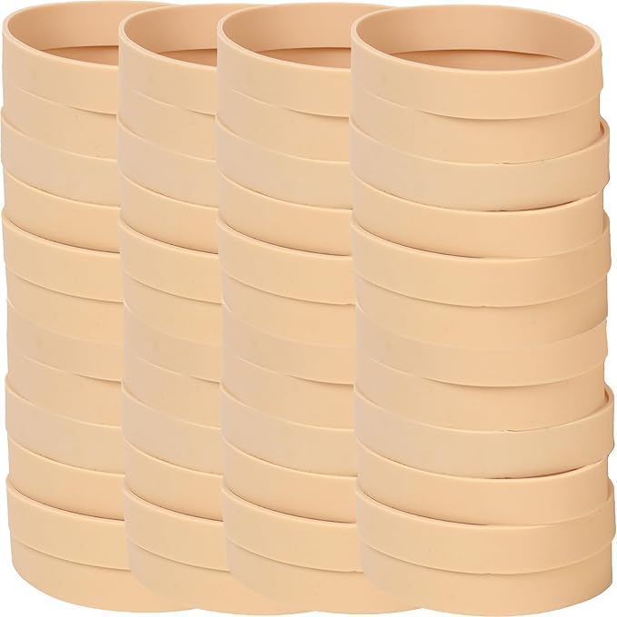 Size #84 Tactical Rubber Bands,Elastic Band Beige Rubber Band 50pcs Heavy Duty Wide For Office Home Supplies(3-1/2" x 1/2'')