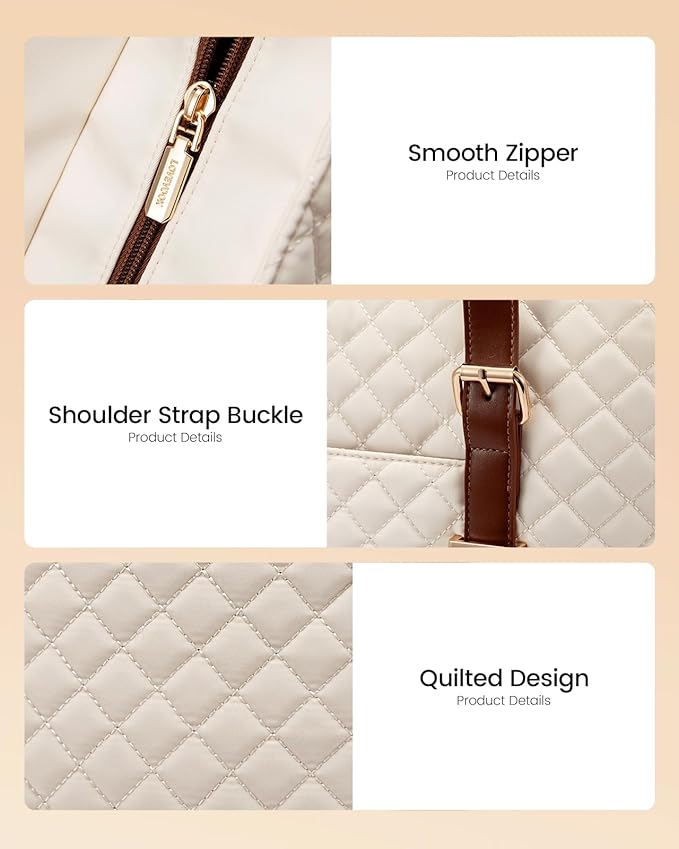 LOVEVOOK Lunch Tote Bag for Women, 15.6 Inch Laptop Work Bag With Lunch Compartment & Large Cup Holder, Lightweight Work Briefcase for Travel, Bussiness, Teacher