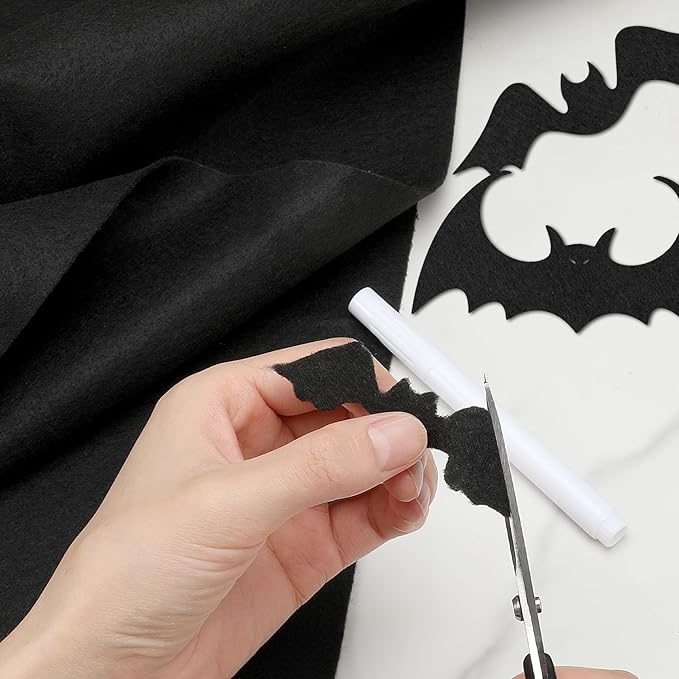 1.4mm Thick Felt Sheets – 1 Yard x 1 Yard Soft Felt Fabric by The Yard for DIY, Sewing & Crafts Solid Color (Black)