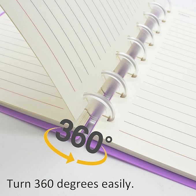 100pcs Discbound Notebook Discs DIY Planner Accessories fits for Tul,Levenger,Arc,Happy Planner,Talia(Super Clear White Clear Mixed,0.7inch/18mm)