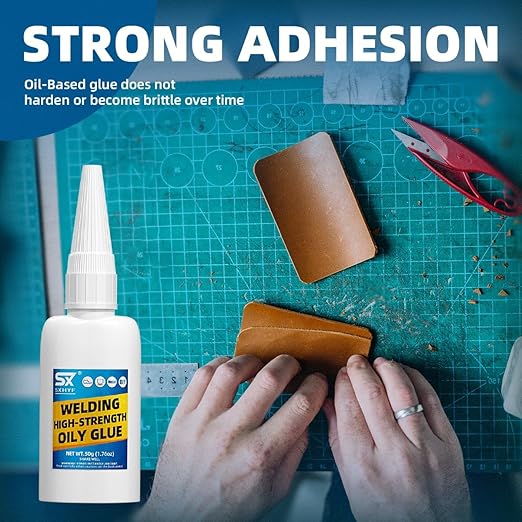 SXhyf Welding High-Strength Oily Glue - 4 Packs Ceramic Glue, Super Glue for Porcelain and Pottery Repair, Glass, Metal, Plastic, Wood, Leather, Crafts, Tile, Rubber and More, 3.52 oz (200 Gram)
