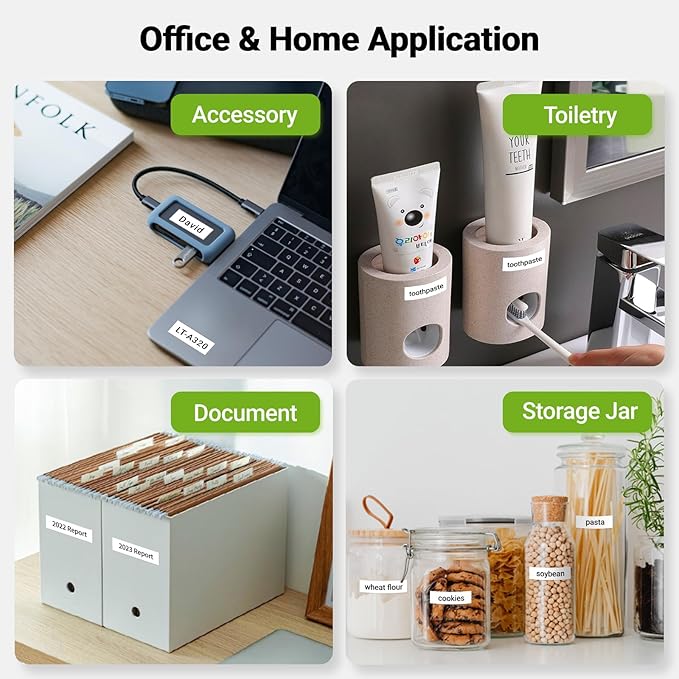 BOYEEZON 7Pk Compatible for DYMO D1 Label Maker Refill 45013 Label Tape 12mm, Black on White,1/2 Inch x 23Ft S0720530 1/2 Inch D1 Tape for Dymo LabelManager 160 210D 260P 280 360D 420P PnP Label Maker