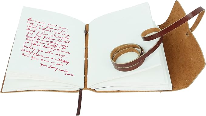 Handmade Leather Journal | Writing Diary | Bound Daily Notepad For Men & Women Unlined Paper Medium, writing pad gift for artist, sketch