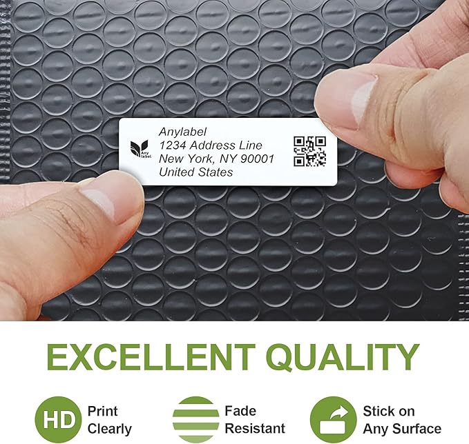 Compatible 3" x 1" Direct Thermal Labes Replacement for Barcodes Postage Address Shipping Compatible with Rollo & Zebra Desktop Printers Adhesive & Perforated (12 Rolls, 1300 Labels/Roll)