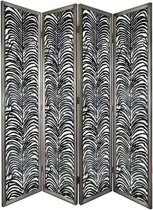 NicBex Room Divider 4 Panel Room Dividers with Durable Metal Frame Partition Room Dividers and Folding Privacy Screens Wall Divider for Home, Office, Room Separation,17.7" W x 1.5" D x 72.8" H, Black