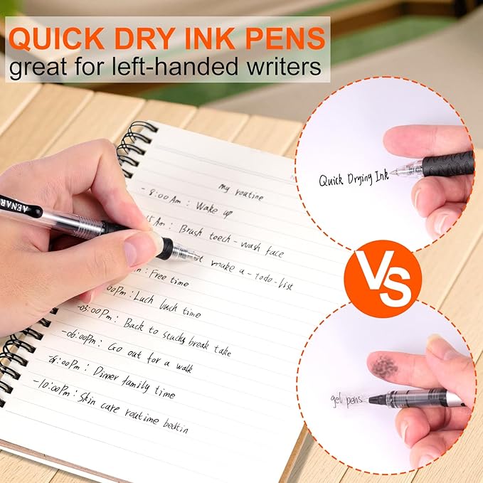 Gel Pens, 30 Pack Black Gel Pen Fine Point, Retractable Gel Ink Rollerball Pens for Smooth Writing (0.7mm) Back to School Supplies