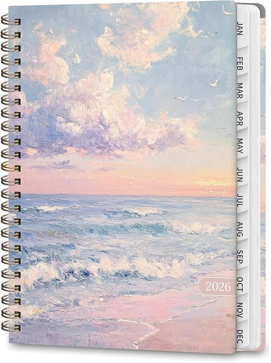 2026 Planner, Weekly and Monthly Calendar Agenda Book, Jan 2026 - Dec 2026, Hardcover Planning Academic Planner for Office School Supplies and Desk Accessories - Letter Size (8.5'' x 11'')