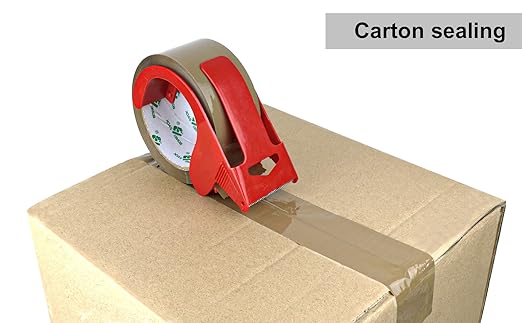BOMEI PACK 18Rolls Brown Packing Tape, Brown Packaging Tape for Shipping, Moving and Storage, 2.4Mil 1.88 Inch x 60 Yard