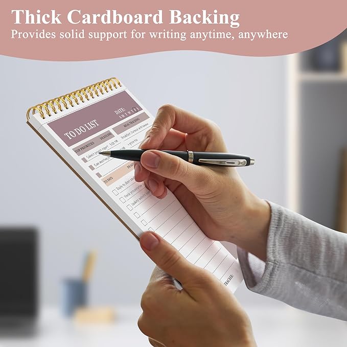 HAUTOCO 3 Packs to Do List Notepad, A5 to Do List Notebook for Work Undated Tear Off Daily Planner Notepad Task Checklist Organizer for Home Office School, Totally 312 Pages