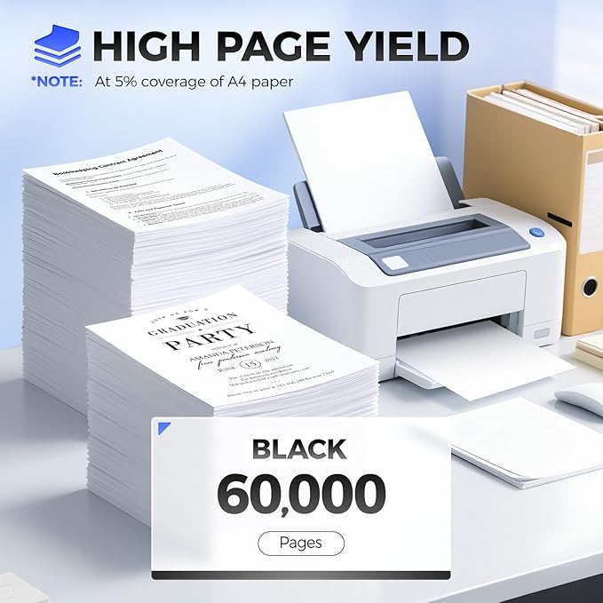 24B6040 Imaging Unit (Not Toner) High Yield Replacement for Lexmark 24B6040 Drum Unit Compatible with M1140 XM1140 XM1145 M1145 M3150 XM3150 XM3150h Laser Printer All-in-One Copier (60,000 Pages)