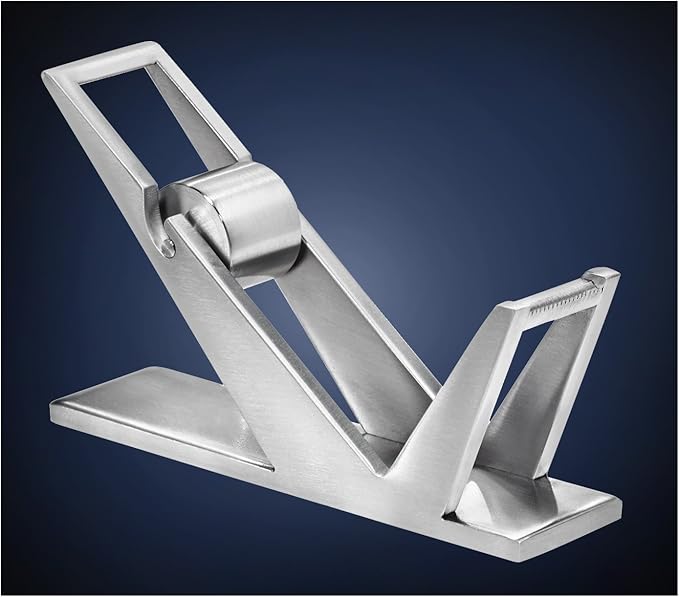 Patented Modern Art Tape Dispenser St202 Stainless Steel Silver Color High-end Desk Accessory Office Organizer Adhesive Transparent Cutter Holder Christmas Fathers Valentines Day Gift.