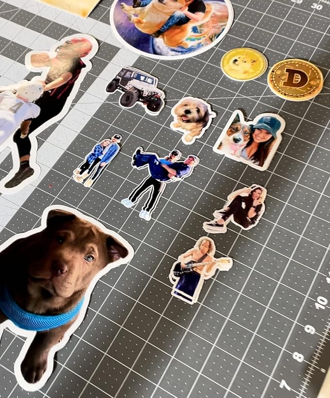 VulgrCo Custom Design Your Own Personalized Labels Stickers Decals Text Name Image Photo 120 Pack - Waterproof, Dishwasher Safe, Fade Resistant, UV Protected, Heat and Cold Resistant