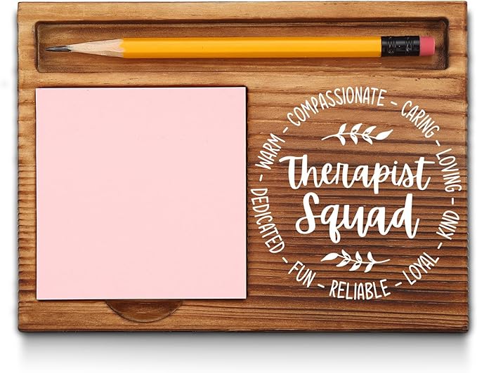 Therapist Squad Gifts, Therapist Squad Sticky Note Holder, Therapist Appreciation Thank You Gifts, Therapist Squad Office Desk Decor Self-Stick Note Pad Holders GAA11