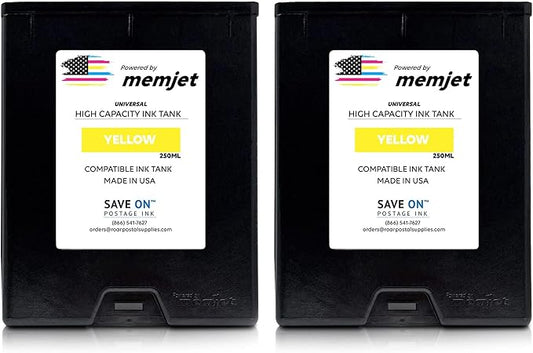 Save On Postage Ink, (2-Pack Memjet Ink Cartridge Compatible Formax CJ-22 | Memjet Ink Compatible HI-Cap Yellow Ink Tank for ColorMax7 and ColorMax8 | 2 Pack