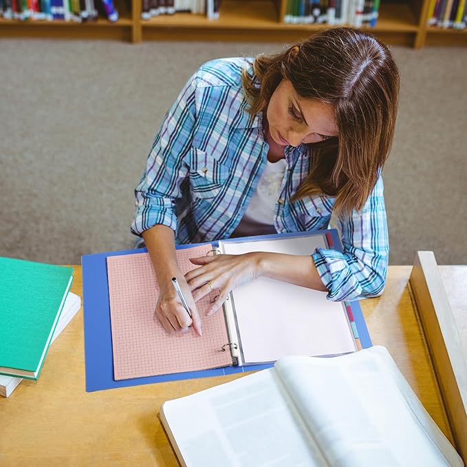 ReliThick 12 Set of 96 Pack Clear Sheet Protectors 8.5 x 11 Inch Page Protector for 3 Ring Binder with 8 Tabs Plastic Dividers for 3 Ring Binder, Insertable Index Page Divider Multicolor Tabs