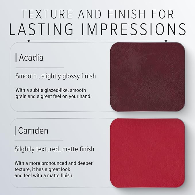 Gallery Leather Small Address Book with Alphabetical Tabs up to 403 Records, Leather Notebook Hardcover, Telephone and Address Books - 6 x 3.25 ", Camden Red