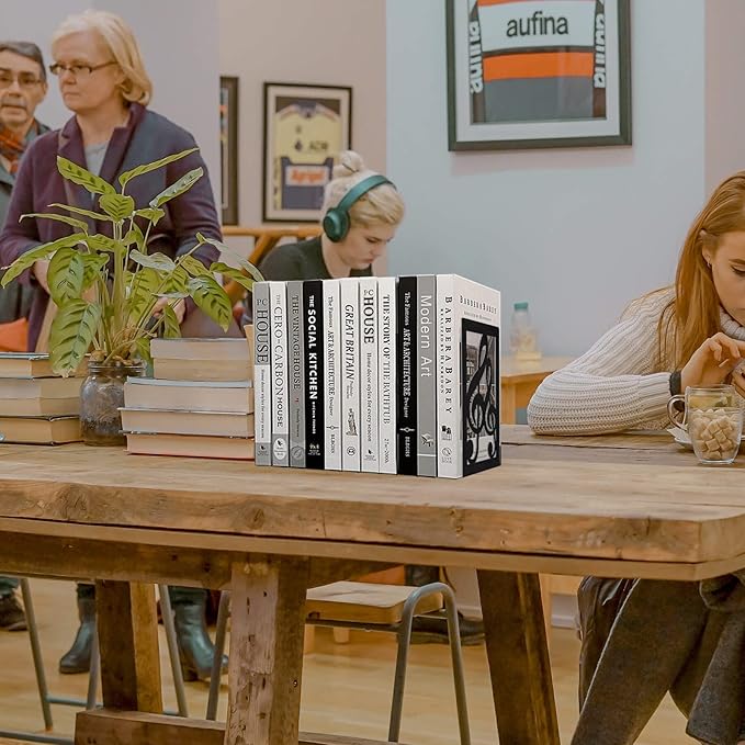 Book Ends,Metal Bookend,Bookend Decorative Heavy Book Ends for Shelves, Home Decorative Bookends for Heavy Books,Non-Skid Musical Note Bookshelf Holder