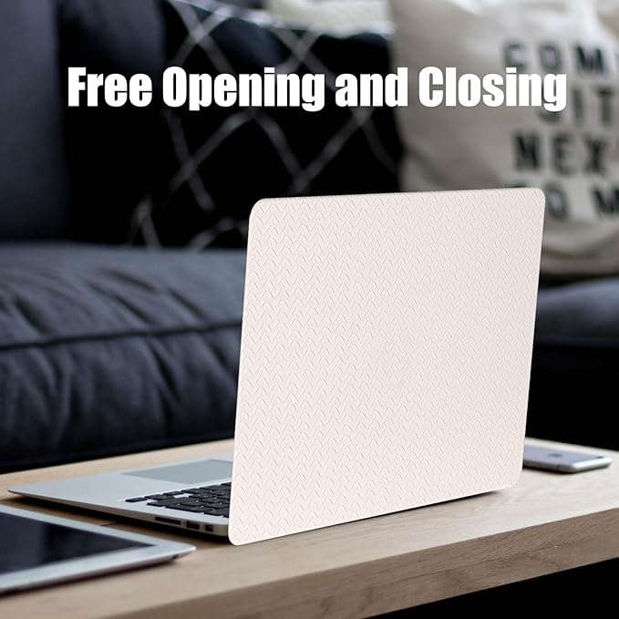 DTangLsm Compatible for MacBook Air 13.6 inch Case 2022-2024 2025 M4 A3240 M3 A3113 M2 A2681, Woven Fabric Textured Cream Leather Hard Shell Case&Keyboard Cover for MacBook Air M4 13 inch, Beige Woven