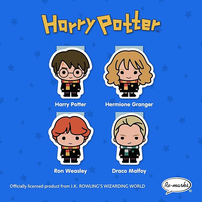 Re-marks Dinosaur and Unicorn Doodles Magnetic Page Clips, 2 Sets of 4 Page Clips, 8 Clips Total