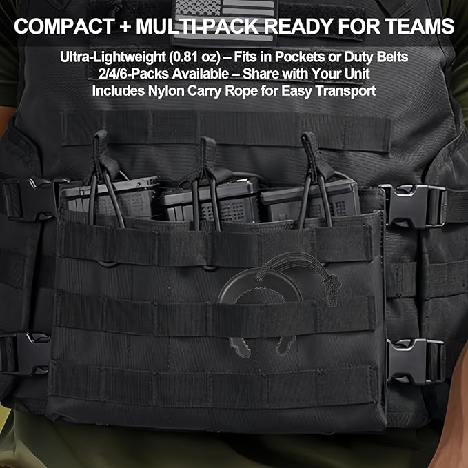 Door Jam for Law Enforcement Secure Entry Tool for Emergency, Delivery, or Construction First Responder Door Stopper Molle Compatible for Police, Firefighters, EMT（6 Pack）