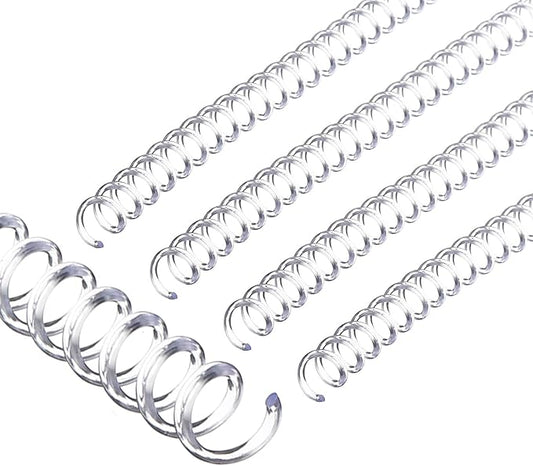 PATIKIL 8mm(5/16") Plastic Spiral Binding Coils, 20 Pcs Binding Spirals 40 Sheet Capacity 4:1 Pitch Binding Spirals for Binding Paper Sheets, Transparent