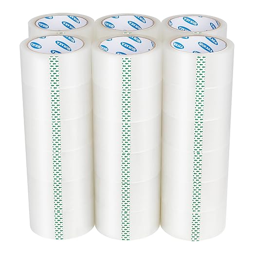 Packing Tape, 36 Rolls Clear Packing Tape 2 Inches Wide, 65 Yards Per Roll, for Shipping Tape, Packaging Tape, Moving Tape & Sealing Tape.