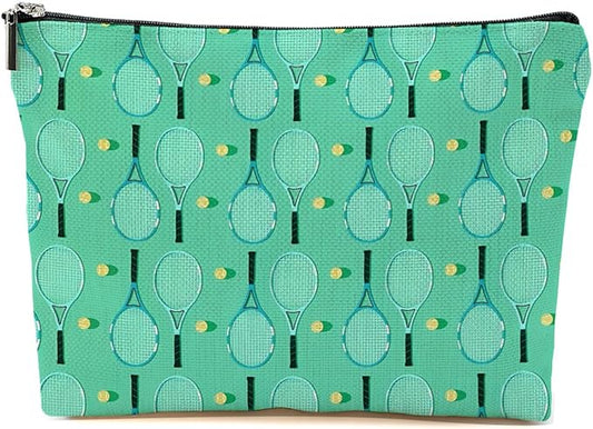 Tennis Gifts, Inspirational Tennis Makeup Bag, Tennis Accessories Tennis Gift Cosmetic Bag Toiletry Bag, Tennis Player Graduation Birthday Gifts for Women Girls Tennis Lovers Sister Tennis Team