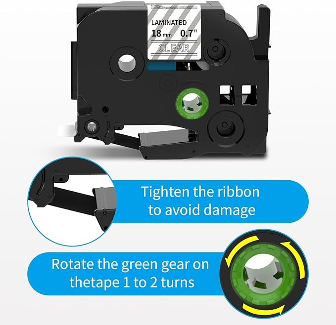 TZe-145 18mm TZe TZ Tape White on Clear Label Tape Replacement for Brother P Touch Labe Maker Refills Clear Laminated Work with PTD400AD PTD400 PTD600 PT1880 PT2730 Label Maker - 3-Pack