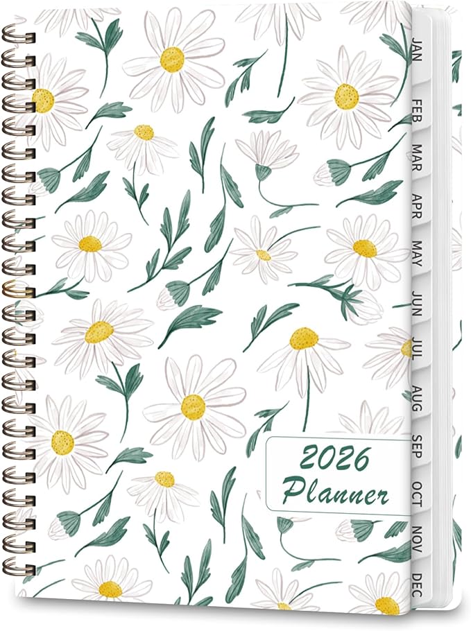 2026 Planner, Weekly and Monthly Calendar Agenda Book, Jan 2026 - Dec 2026, Hardcover Planning Academic Planner for Office School Supplies and Desk Accessories - Letter Size (8.5'' x 11'')